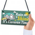 Funny Caravan Sign Caravan Time Novelty Hanging Door Wall Plaque