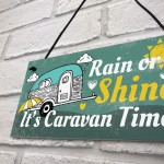 Funny Caravan Sign Caravan Time Novelty Hanging Door Wall Plaque