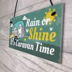 Funny Caravan Sign Caravan Time Novelty Hanging Door Wall Plaque