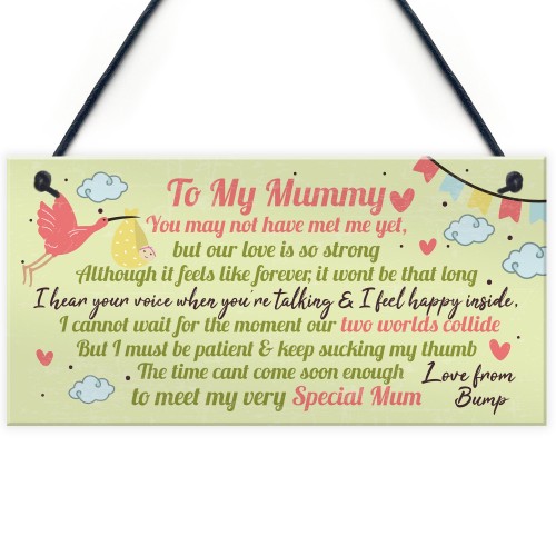 To My Mummy To Be Plaques Gifts From Bump BABY SHOWER Plaque