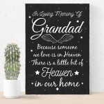 Special Grandad Memorial Grave Gift Hanging Wall Plaque Memorial