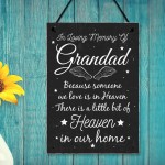 Special Grandad Memorial Grave Gift Hanging Wall Plaque Memorial