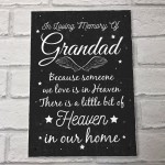 Special Grandad Memorial Grave Gift Hanging Wall Plaque Memorial