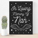 Christmas In Memory Of NAN Nanny Angel Grave Memorial Plaque