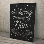 Christmas In Memory Of NAN Nanny Angel Grave Memorial Plaque