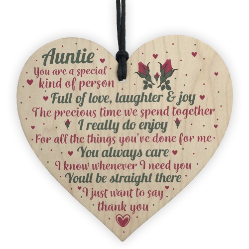 Special Sister Auntie Wood Plaque Sign Birthday Thank You Gifts