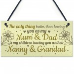 Mum Dad Nanny Grandad Hanging Plaque Son Daughter Gift