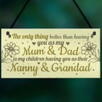 Mum Dad Nanny Grandad Hanging Plaque Son Daughter Gift