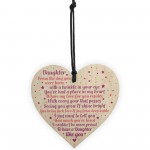 Daughter Gifts From Mum Dad Wood Heart Plaque Birthday Gift