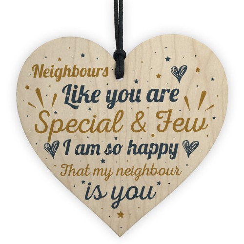 Thank You Neighbour Gift Wooden Heart Plaque Friendship Gift