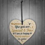 Thank You Neighbour Gift Wooden Heart Plaque Friendship Gift