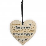 Thank You Neighbour Gift Wooden Heart Plaque Friendship Gift