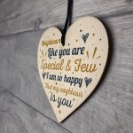 Thank You Neighbour Gift Wooden Heart Plaque Friendship Gift