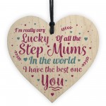 STEP MUM Thank You Gift Wooden Heart Mum Mummy Christmas 