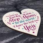 STEP MUM Thank You Gift Wooden Heart Mum Mummy Christmas 