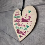 THANK YOU Step Mum Daughter Mum Mummy Gifts Wooden Heart