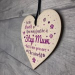 Step Mum Daughter Mum Mummy Wooden Heart Plaque Birthday Gifts