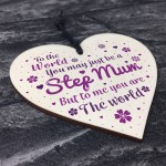 Step Mum Daughter Mum Mummy Wooden Heart Plaque Birthday Gifts