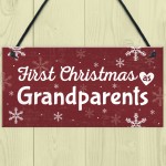 First 1st Christmas As Grandparents Plaque Xmas Gift For NAN