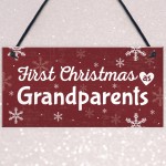 First 1st Christmas As Grandparents Plaque Xmas Gift For NAN