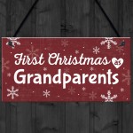 First 1st Christmas As Grandparents Plaque Xmas Gift For NAN