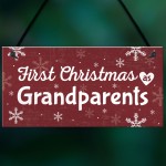 First 1st Christmas As Grandparents Plaque Xmas Gift For NAN