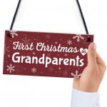 First 1st Christmas As Grandparents Plaque Xmas Gift For NAN