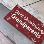 First 1st Christmas As Grandparents Plaque Xmas Gift For NAN