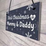 First 1st Christmas As Mummy Daddy Plaque Baby Xmas Gift 