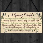 Motivational Inspirational Plaque Friendship FRIEND Thank You