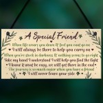 Motivational Inspirational Plaque Friendship FRIEND Thank You