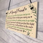 Motivational Inspirational Plaque Friendship FRIEND Thank You