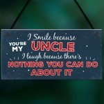 Funny Uncle Birthday Gifts Presents Hanging Plaque Keepsake Gift