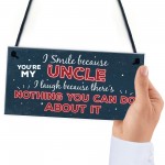 Funny Uncle Birthday Gifts Presents Hanging Plaque Keepsake Gift