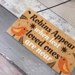 Handmade Robin Memorial Bereavement Garden Hanging Plaque