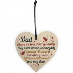 DAD Memorial Plaques Wood Heart Christmas Tree Bauble Ornament