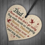 DAD Memorial Plaques Wood Heart Christmas Tree Bauble Ornament