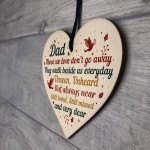 DAD Memorial Plaques Wood Heart Christmas Tree Bauble Ornament