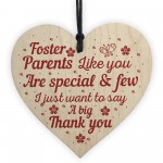 Foster Parent Family Gifts Wooden Heart Sign Thank You Keepsake