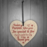 Foster Parent Family Gifts Wooden Heart Sign Thank You Keepsake