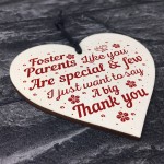 Foster Parent Family Gifts Wooden Heart Sign Thank You Keepsake