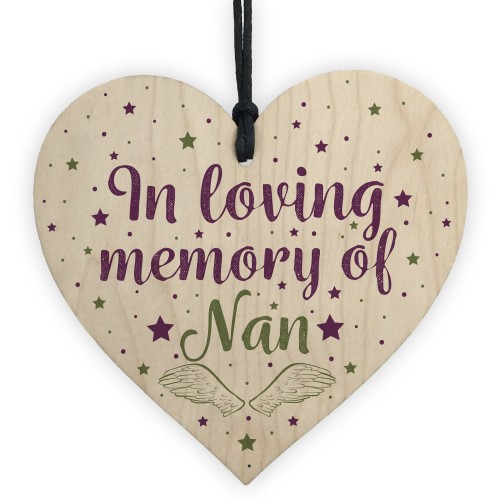 NAN Memorial Plaques Heart Christmas Bauble Nanny Gifts For Nan