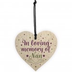 NAN Memorial Plaques Heart Christmas Bauble Nanny Gifts For Nan