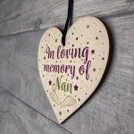 NAN Memorial Plaques Heart Christmas Bauble Nanny Gifts For Nan