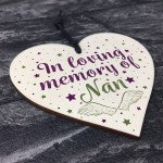 NAN Memorial Plaques Heart Christmas Bauble Nanny Gifts For Nan