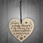 Pet Memorial Dog Wooden Heart Memorial Christmas Bauble Gift