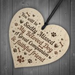 Pet Memorial Dog Wooden Heart Memorial Christmas Bauble Gift