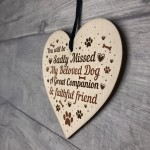 Pet Memorial Dog Wooden Heart Memorial Christmas Bauble Gift