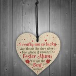 Foster Mum Mother Parent Gifts Step Mum Wooden Heart Plaque