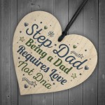 Step Dad Daddy Gifts Christmas Birthday Wooden Heart Plaque Sign